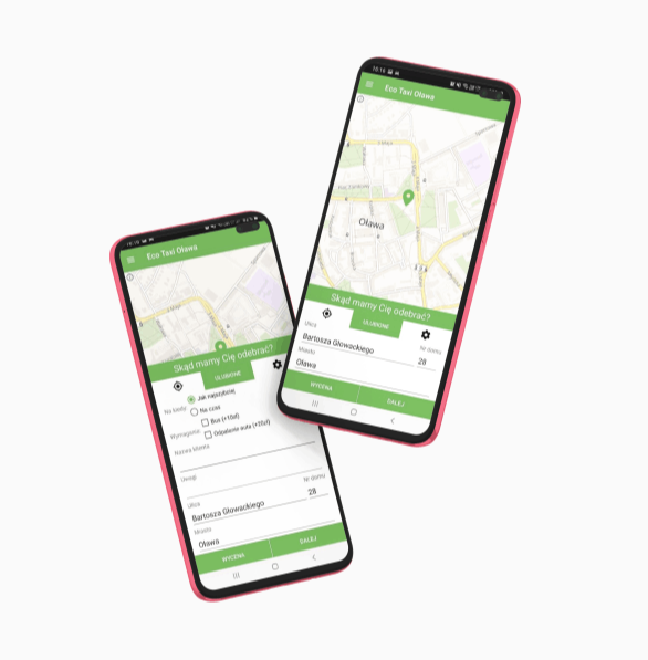 aplikacja eco taxi oława google appstore oława brzeg wrocław opole tania taksówka 